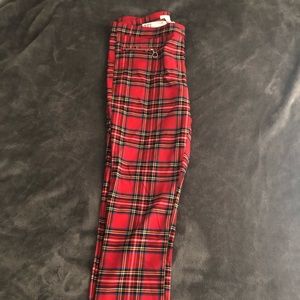 H&M Red plaid pants